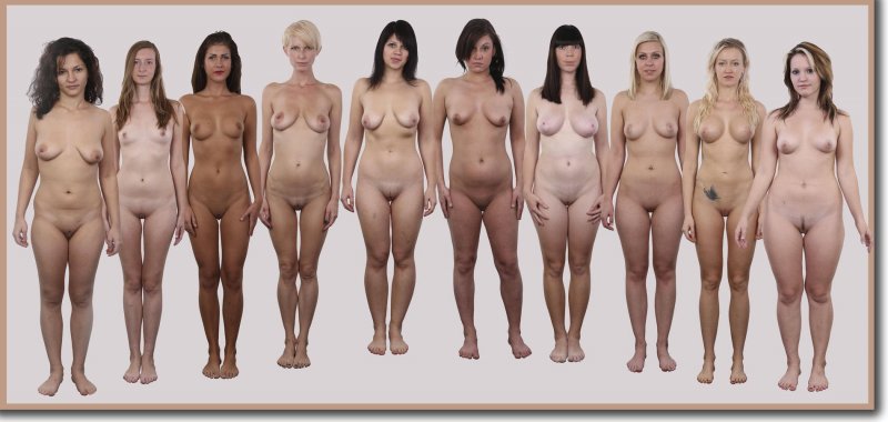 Different figures of naked women