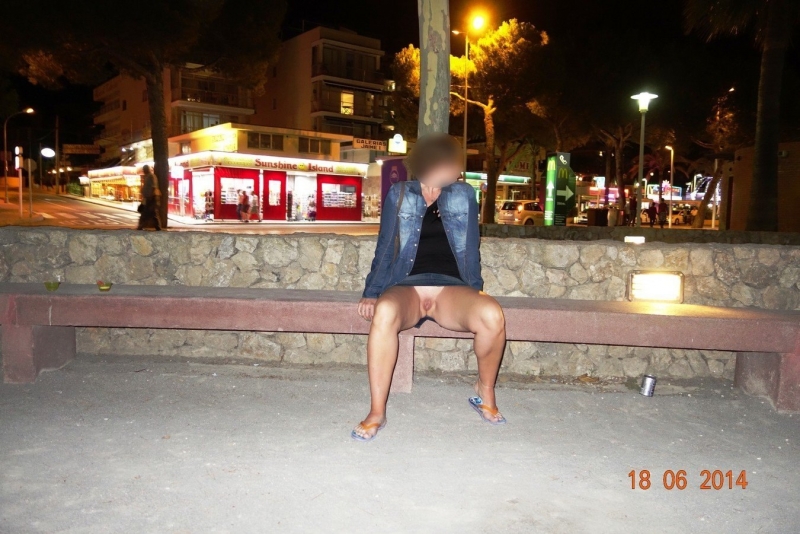 Night walks without panties