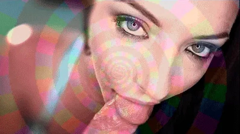 Girl's eyes with suction