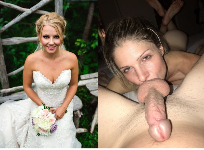 Bride Dressed undressed deep throat