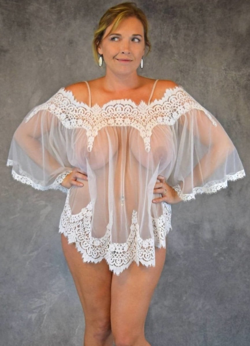 Adult ladies in transparent