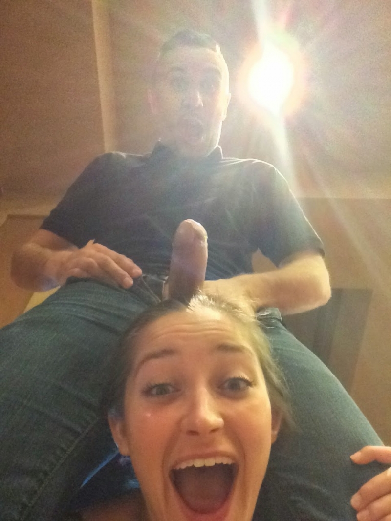 Selfies on the background of a gangbang